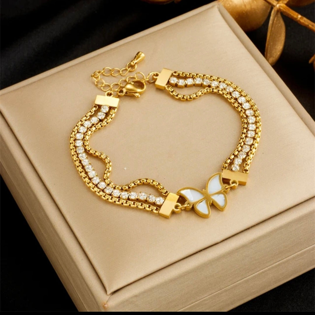 Pulsera mariposa nacar