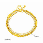 Pulsera diamantes a dúo