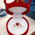 Anillo corazón encanto Rojo