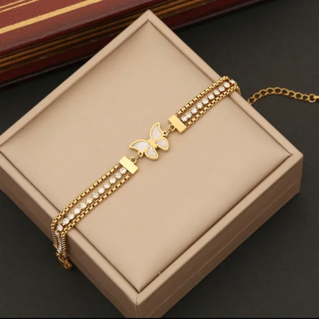 Pulsera mariposa nacar