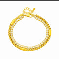 Pulsera diamantes a dúo